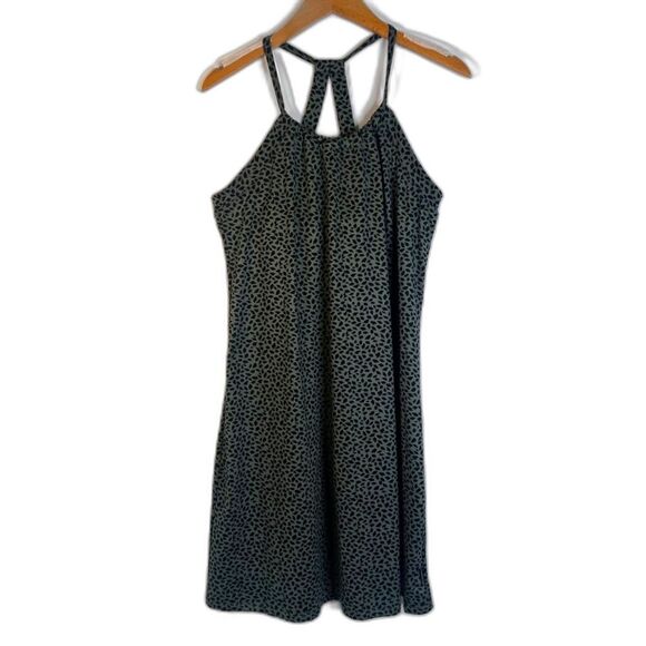 Eddie Bauer Green Foliage Sleeveless Harmony Halter Tank Dress Size Medium - Picture 1 of 9